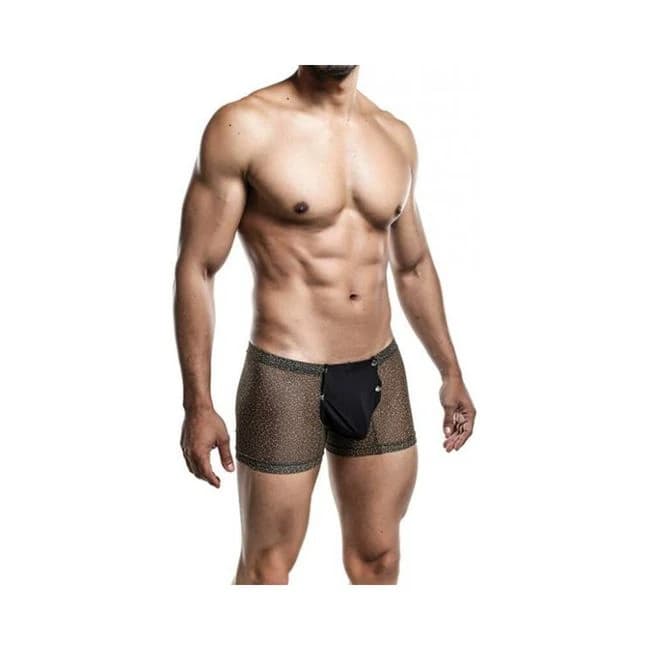 Male Basics Sinful Magic Leopard Pouch Boxer Black S/M, image 1