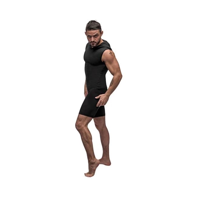 Male Power Black Nite Hoodie Tank Black Small, image 1