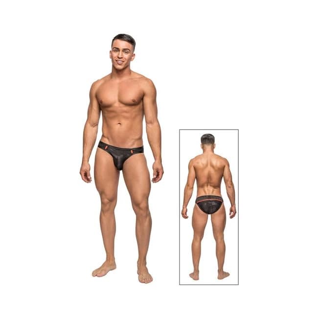 Male Power Camo Sport Net Sport Bikini Black Med, image 1