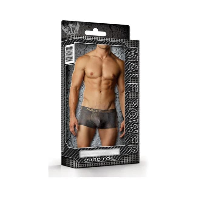 Male Power Croc Foil Mini Pouch Short Grey Lrg, image 1