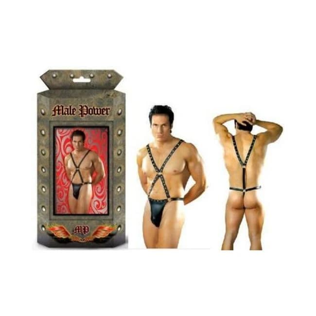 Male Power Fetish Warrior Criss-Cross Body Harness, image 1