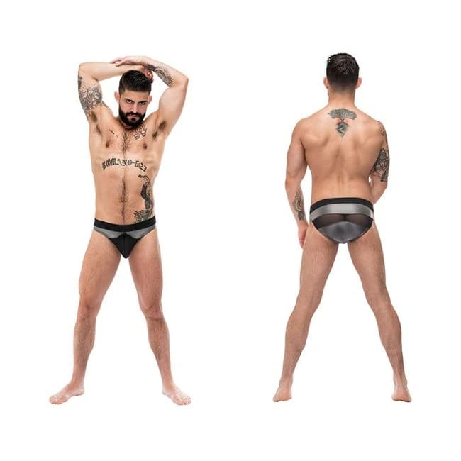 Male Power Iron Clad Iron Clad Bikini Grey Lrg, image 1