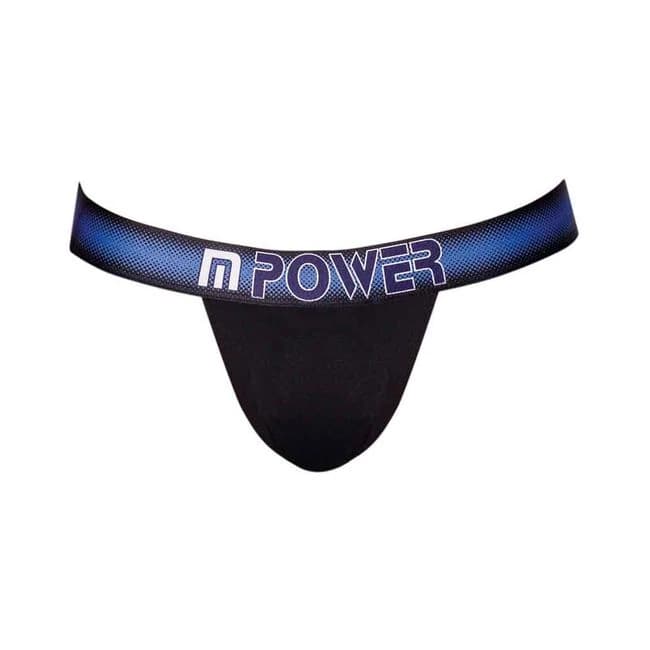 Male Power Pocket Pouch Jock with Pocket Cavity Black Lx, image 1