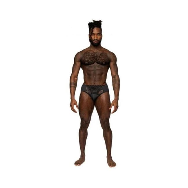 Male Power Sassy Lace Bikini Solid Pouch, image 1