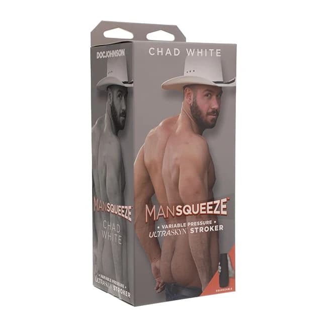Man Squeeze Chad White Ass Ultraskyn Stroker Vanilla - Image 1