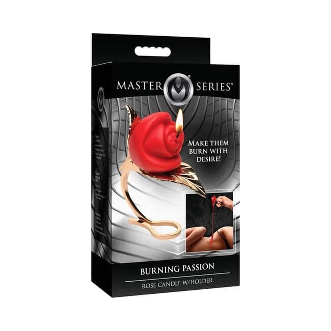 Master Series Burning Passion Rose Candle with Holder, image 1