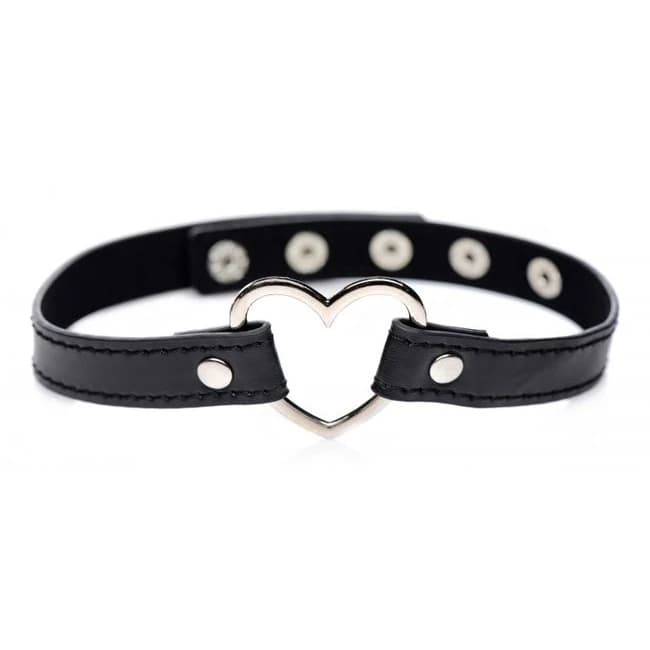 MASTER SERIES DARK HEART CHROME HEART BLACK CHOKER - Image 1 MASTER SERIES DARK HEART CHROME HEART BLACK CHOKER - Image 1