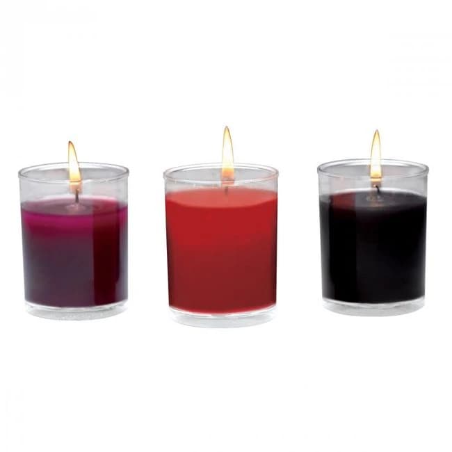 Master Series Flame Drippers Candle Set Black Red Purple, image 1
