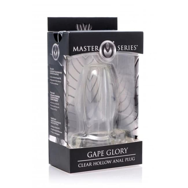 Master Series Gape Glory Clear Hollow Anal Plug, image 1