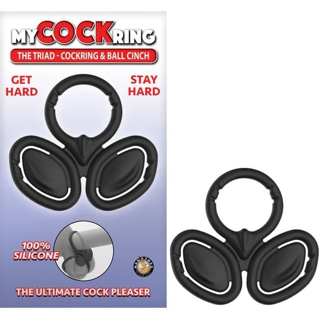 My Cockring the Triad-Cockring & Ball Cinch Black, image 1