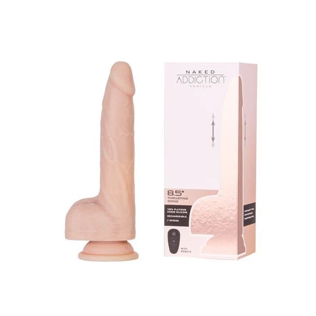 Naked Addiction 8.5in Maximum Thrusting & Vibrating Dong - Image 1 Naked Addiction 8.5in Maximum Thrusting & Vibrating Dong - Image 1