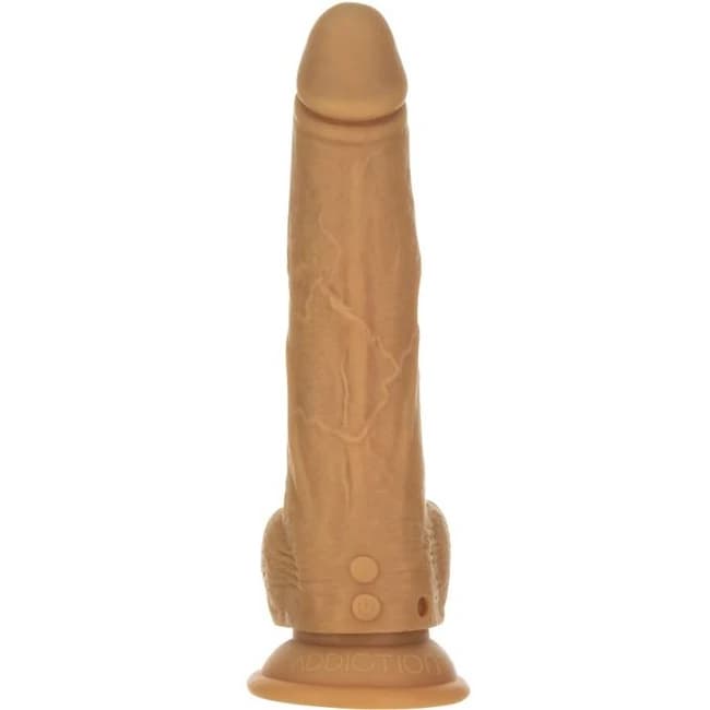 Naked Addiction 9in Caramel Thrusting Dong W/ Remote - Image 1 Naked Addiction 9in Caramel Thrusting Dong W/ Remote - Image 1