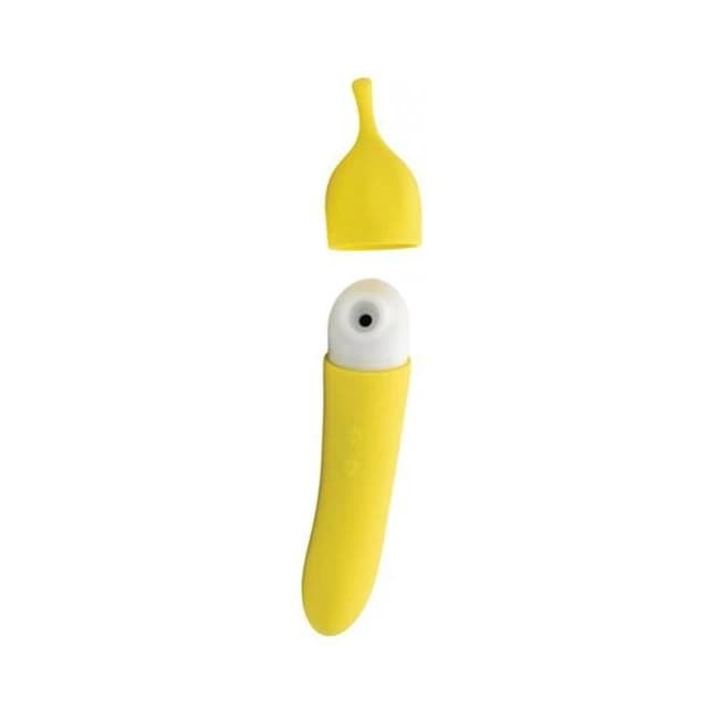 Natalie's Toy Box Banana Cream Air Pulse & G-Spot Vibrator - Yellow, image 1