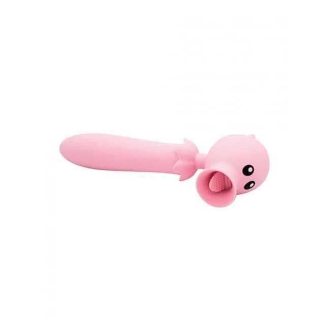 Natalie's Toy Box Lick N' Stick Clit Flicker & G-Spot Vibe - Pink, image 1