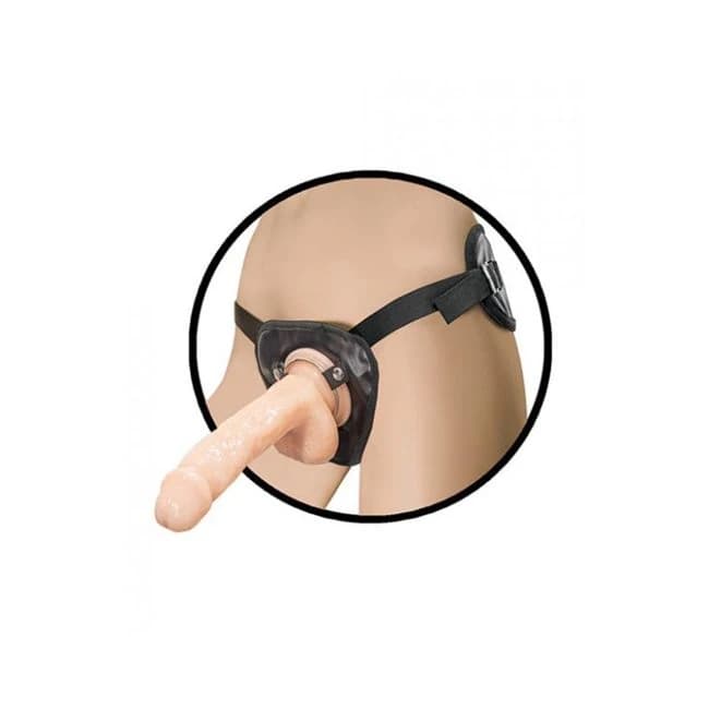 Natural Realskin Squirting Penis 8 Inches Beige Harness - Image 1 Natural Realskin Squirting Penis 8 Inches Beige Harness - Image 1