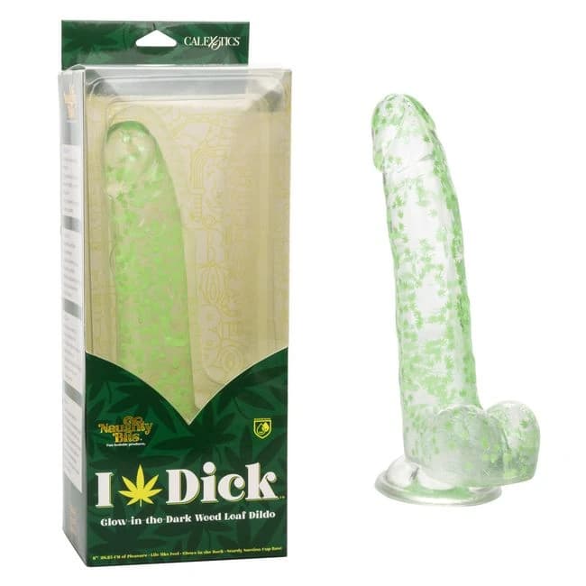 Naughty Bits I Leaf Dick Glow in the Dark Weed Leaf Dildo - Image 1 Naughty Bits I Leaf Dick Glow in the Dark Weed Leaf Dildo - Image 1
