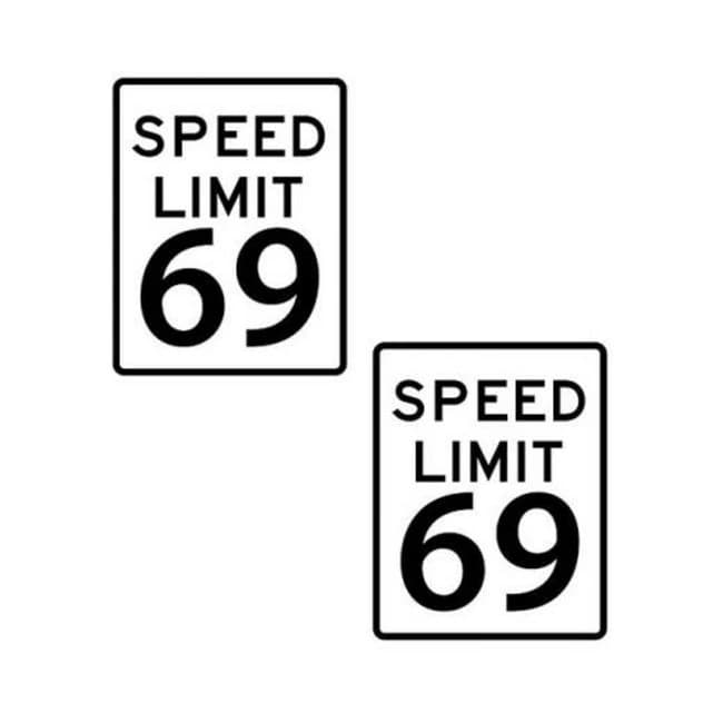 Neva Nude Black Speed Limit 69 Sign Nipple Cover Pasties, image 1