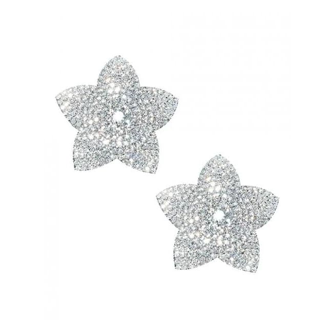 Neva Nude Burstin Blooms Crystal Jewel Reusable Silicone Nipple Pasties - Clear O/S, image 1