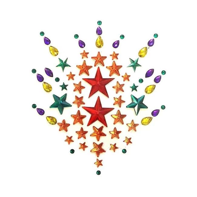 Neva Nude Crystal Pasties Pride Tribe Cleavage, image 1