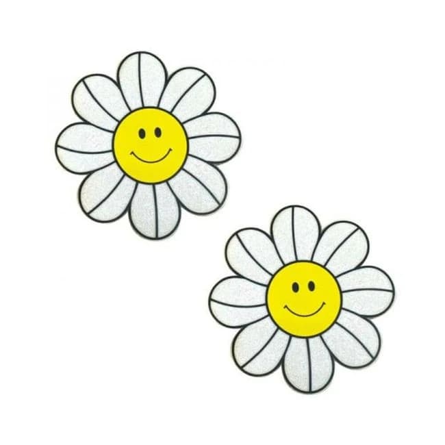 Neva Nude Glitter Groove Daisy Delights Smiley Nipple Pasties, image 1