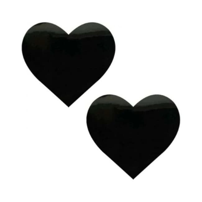 Neva Nude Pasty Black Wet Vinyl Dom Squad Heart, image 1