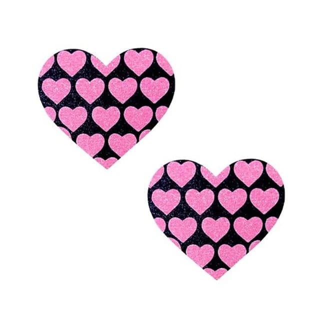 Neva Nude Pasty Hearts on Heart UV Ne Pink/black, image 1