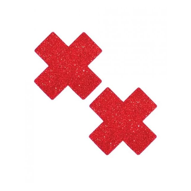 Neva Nude Ravish Me Glitter X Factor Pasties - Red O/S, image 1
