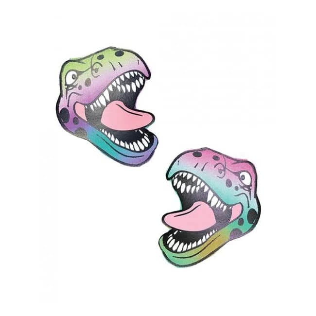 Neva Nude Reflective Dinosaur Pasties - Rainbow O/S, image 1