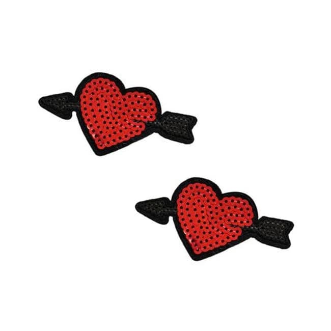 Neva Nude Reusable Pasty Hearts Sequins Pasties, image 1