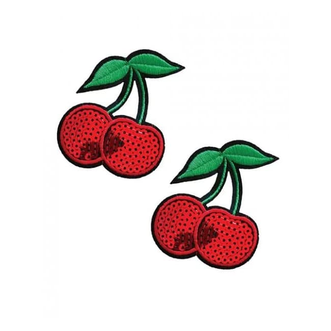 Neva Nude Sequin Cherry Pasties (2 Wears) - Red O/S, image 1