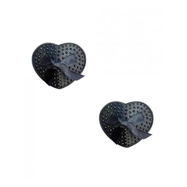 Neva Nude Wicked Saintz Heart Pasties - Black O/S, image 1