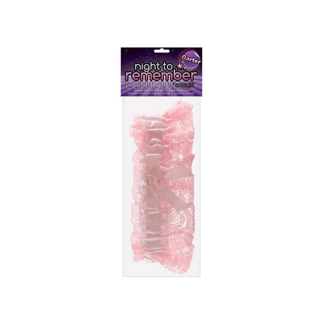Night to Remember Garter - White/pink by Sassi Girl - Image 1 Night to Remember Garter - White/pink by Sassi Girl - Image 1