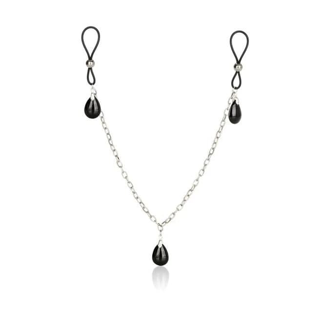 Nipple Play Non Piercing Nipple Chain Jewelry Onyx, image 1