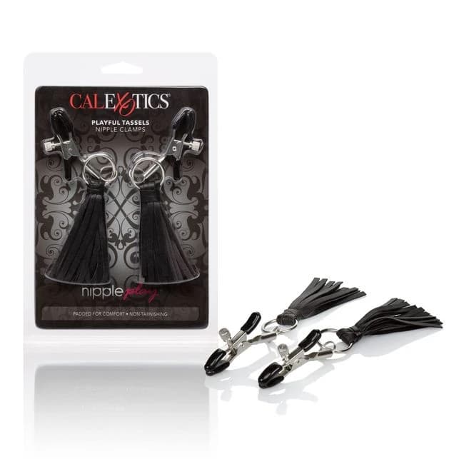 Nipple Play Playful Tassels Nipple Clamps Black - Image 1 Nipple Play Playful Tassels Nipple Clamps Black - Image 1