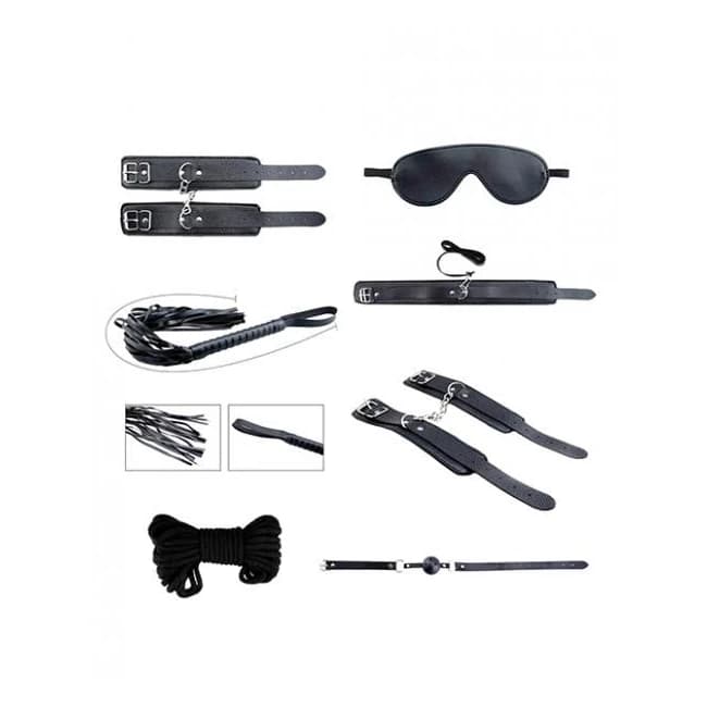 No Eta $$Alive Secret Desires 8 pc Bdsm Kit - Black, image 1