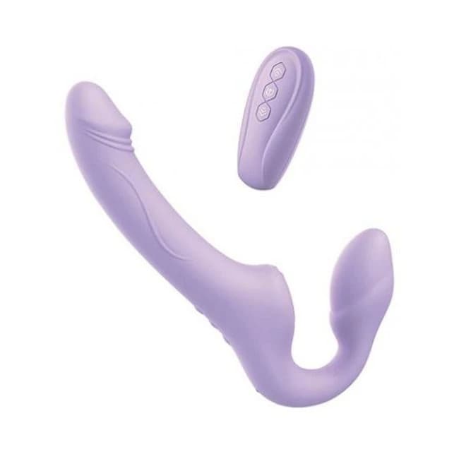Nobu Adel Strapless Strap on w/ Wireless Remote - Lilac, image 1