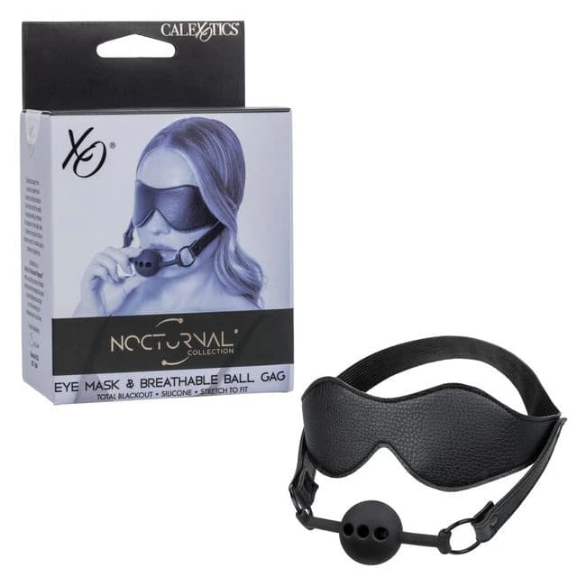 Nocturnal Collection Eyes Mask Breathable Ball Gag, image 1