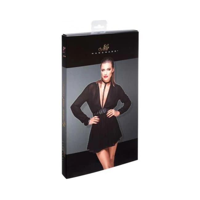Noir Handmade Chiffone Minidress and Choker, image 1
