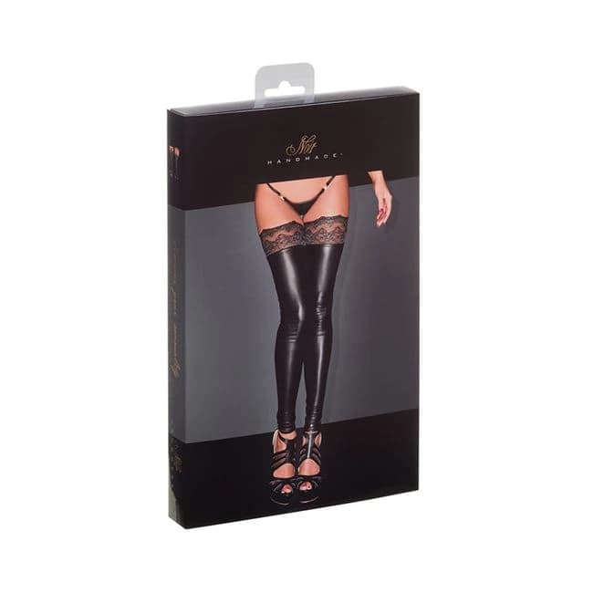 Noir Handmade Powerwetlook Stockings, image 1