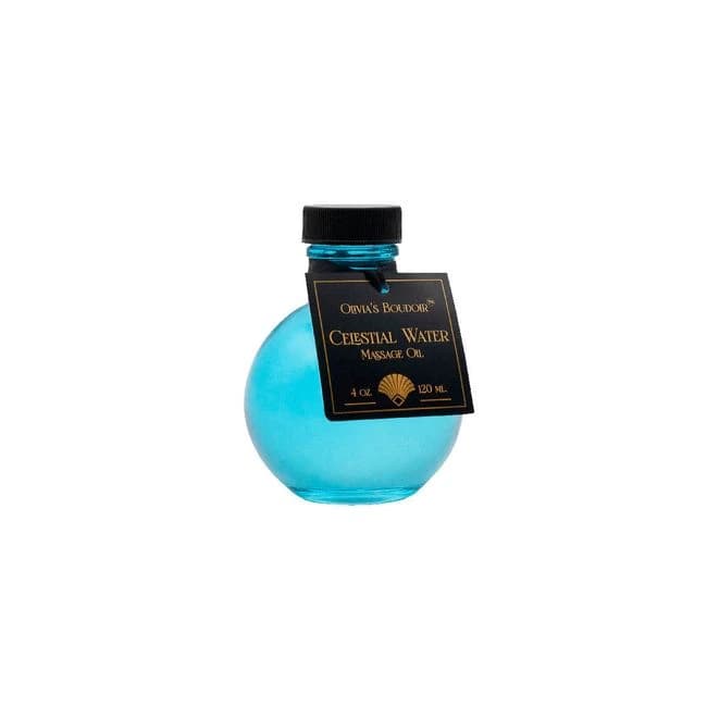 Olivia's Boudoir Massage Oil 4oz. - Celestial Water, image 1