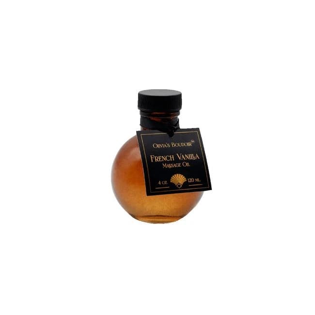 Olivia's Boudoir Massage Oil 4oz - French Vanilla, image 1
