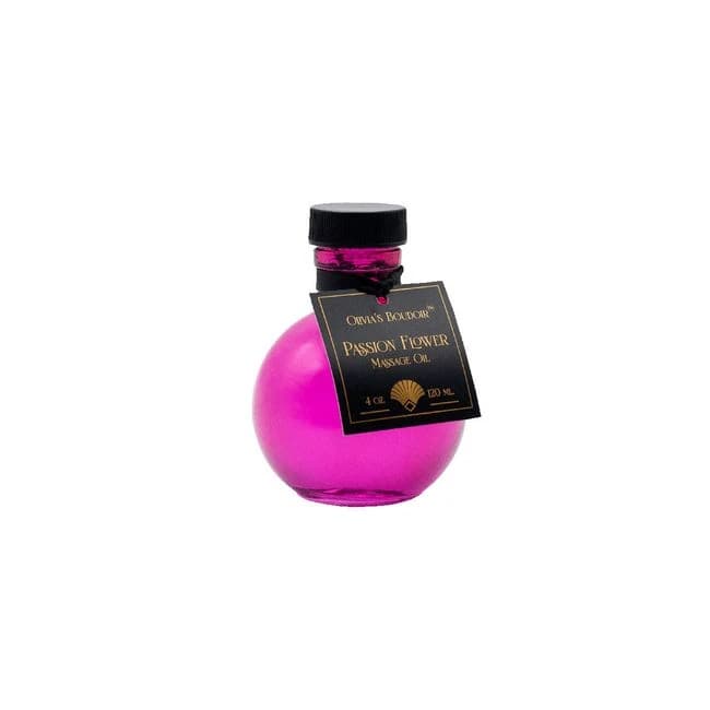 Olivia's Boudoir Massage Oil 4oz. - Passion Flower, image 1