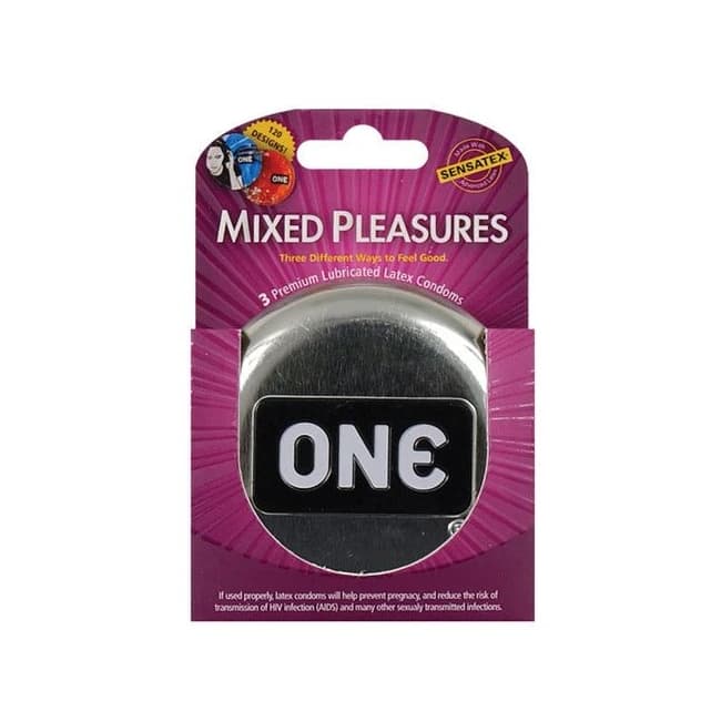 One Next Generation Mixed Pleasures Condoms - Box of 3, image 1