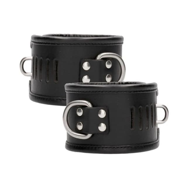 Ouch! Pain - Saddle Leather Asylum Ankle-Cuff with Padlock, image 1
