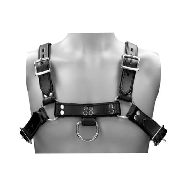 Ouch! Pain - Saddle Leather Heavy Duty Male Chest Harness, image 1