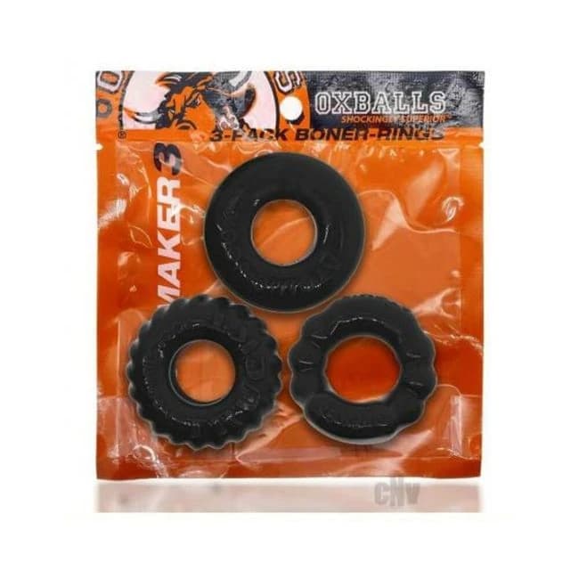 Oxballs Bonemaker 3-Pack Boner Cockring Kit Flextpr, image 1