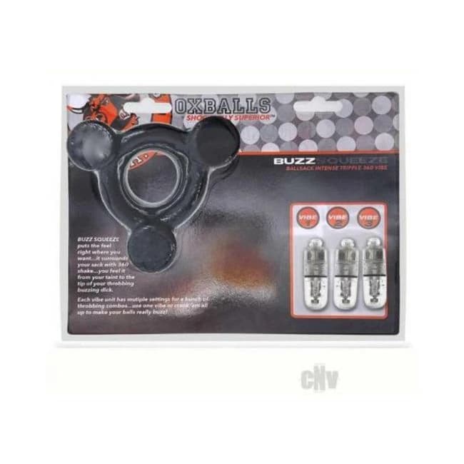 Oxballs Buzz Squeeze Triple-Vibe Ballstretcher Flextpr, image 1