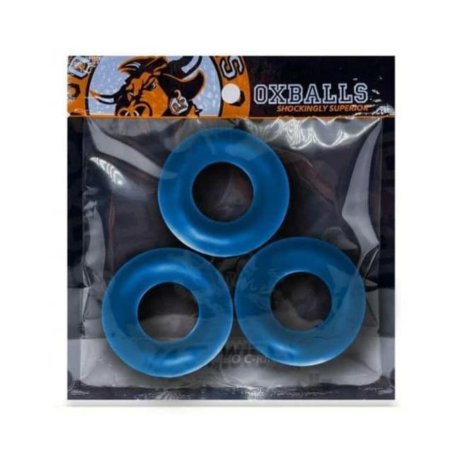 Oxballs Fat Willy 3-Pack Jumbo Cockrings Flextpr Space Blue, image 1