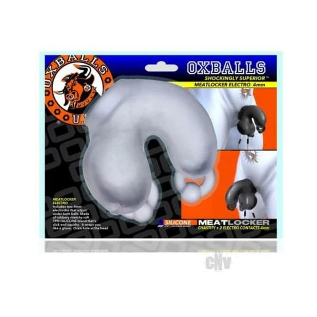 Oxballs Meatlocker Electro Chastity 4 mm Clear Ice, image 1