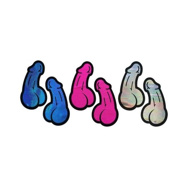 Pastease a Bag of Dicks: 3-Pack of Penis Pasties for Nipples & Skin, image 1
